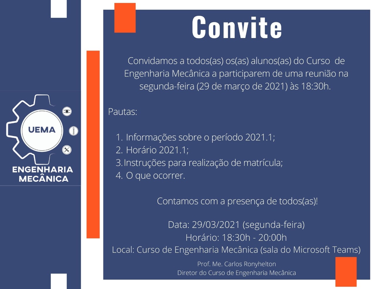 II Reunião Geral do Curso de Engenharia Mecânica