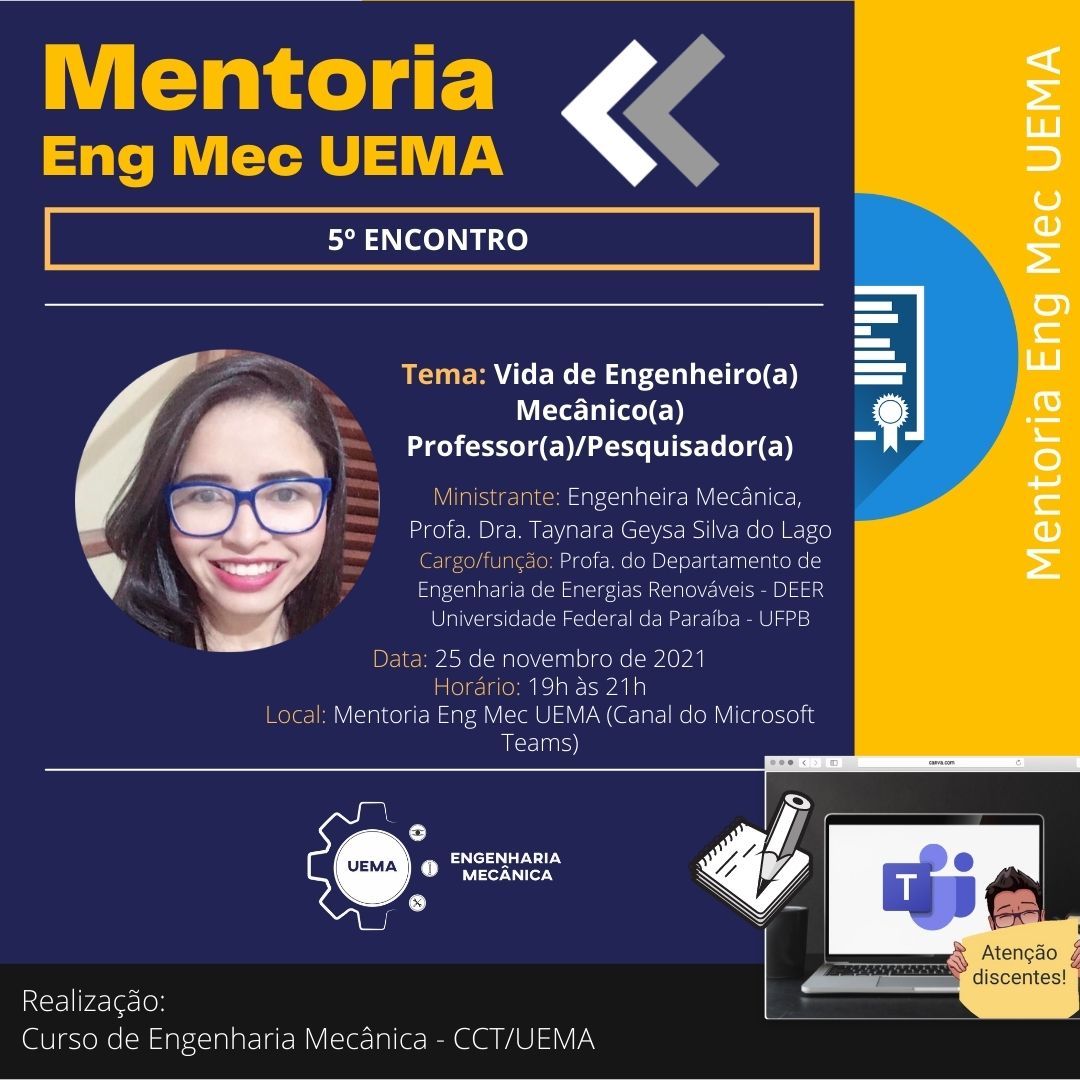 5º Encontro da Mentoria Eng Mec UEMA