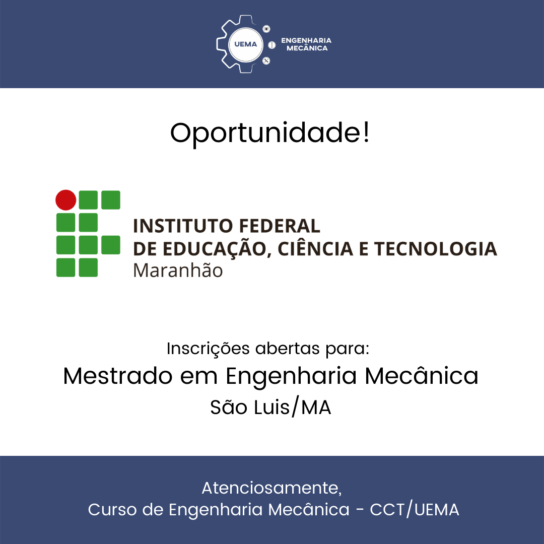 Mestrado em Engenharia Mecânica – IFMA