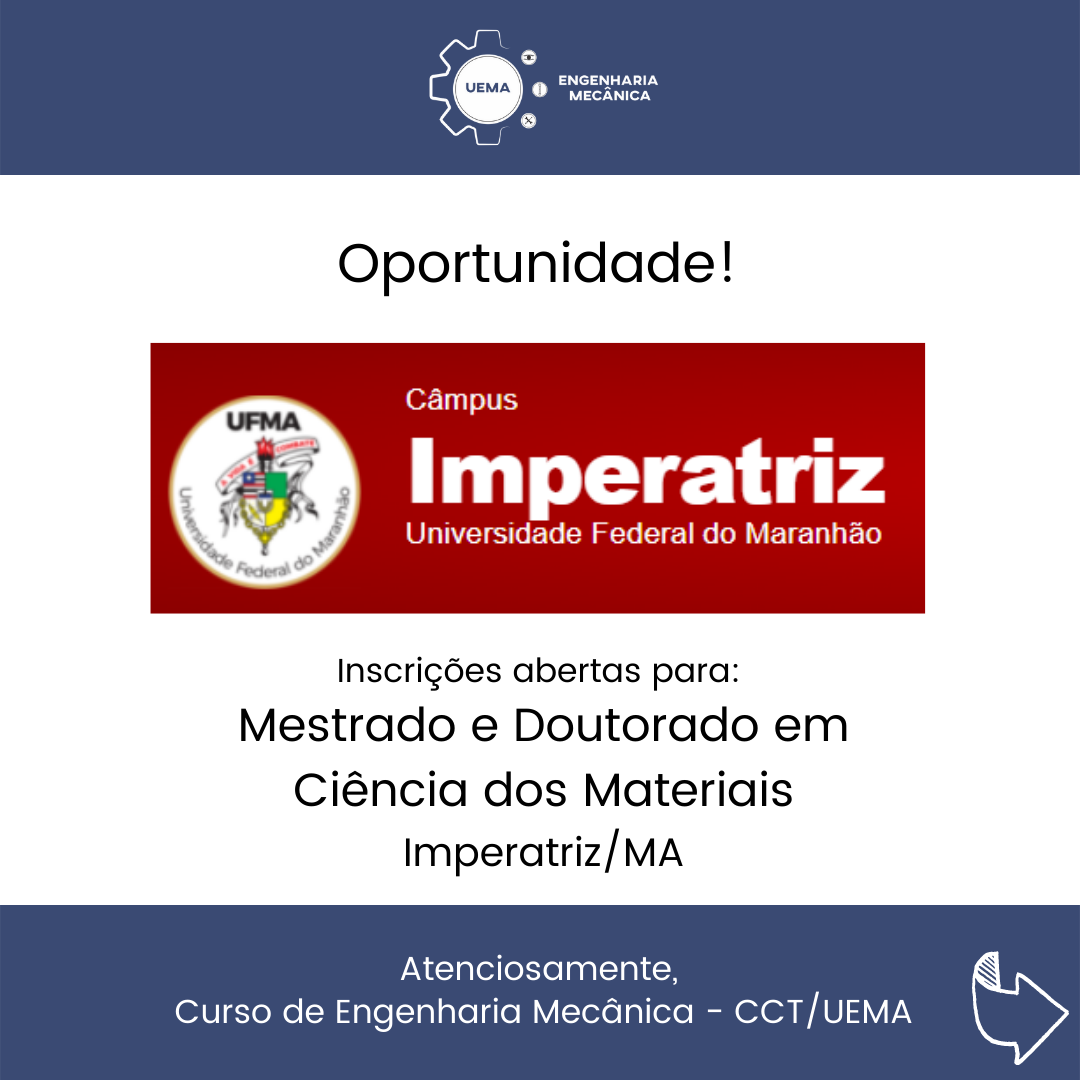 Curso de Mestrado e Doutorado – UFMA/Câmpus Imperatriz