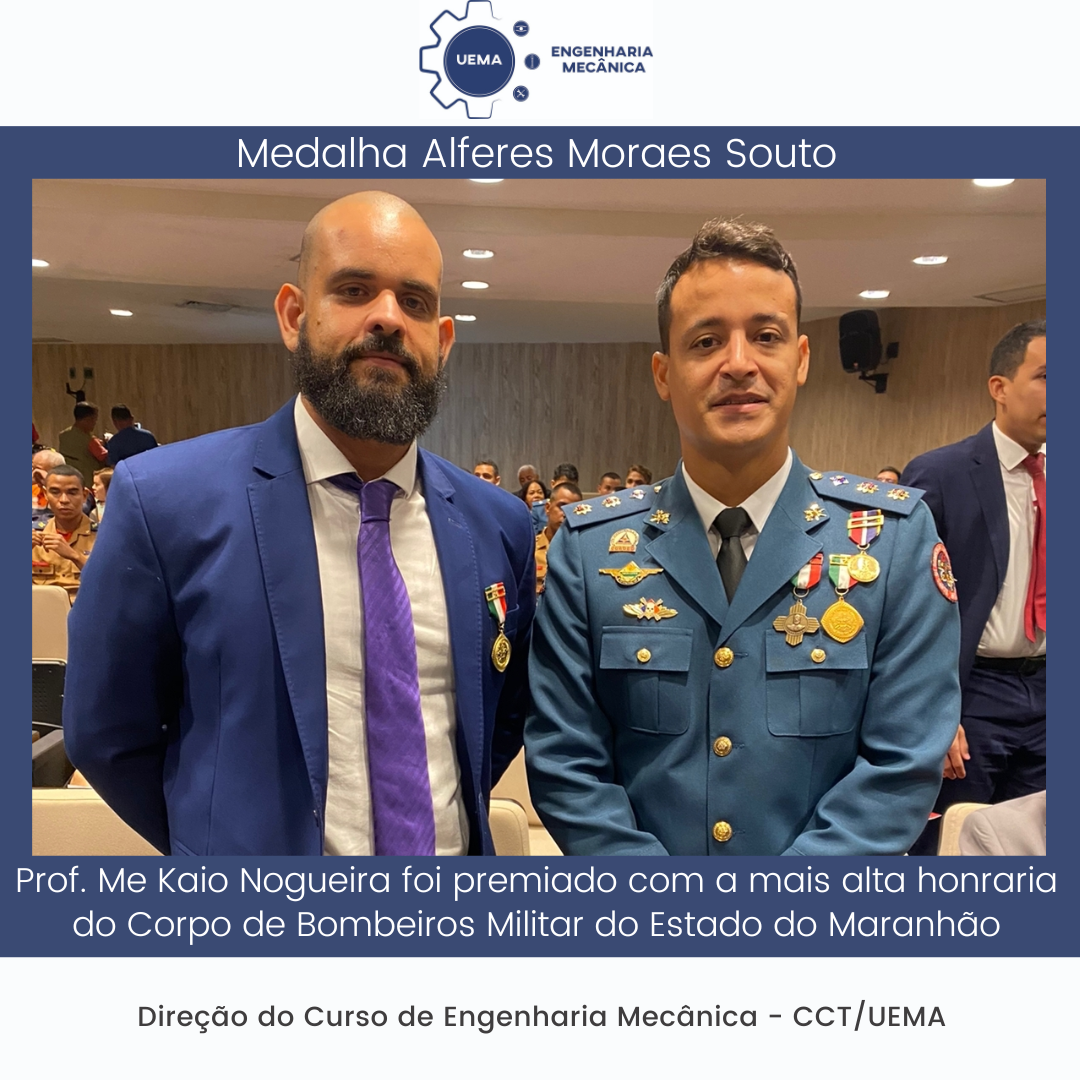 Professor premiado com honraria Alferes Moraes Souto.