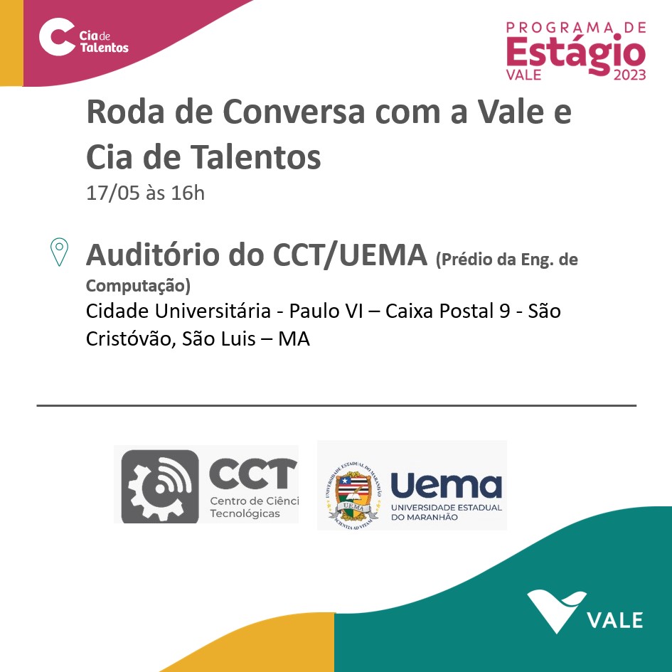 Roda de conversa com a Vale e a Cia de Talentos